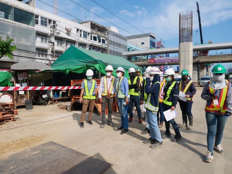 รฟม. ลงพื้นที่ตรวจสอบการดำเนินงานลดผลกระทบด้านสิ่งแวดล้อมในเขตพื้นที่ก่อสร้าง โครงการรถไฟฟ้าสายสีม่วง ช่วงเตาปูน - ราษฎร์บูรณะ (วงแหวนกาญจนาภิเษก)