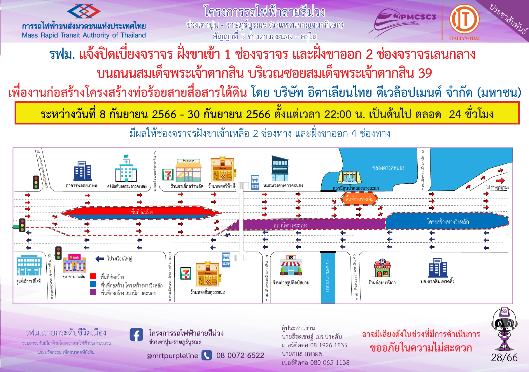 ท่อร้อยสายสื่อสารใต้ดิน พระเจ้าตากสิน 39