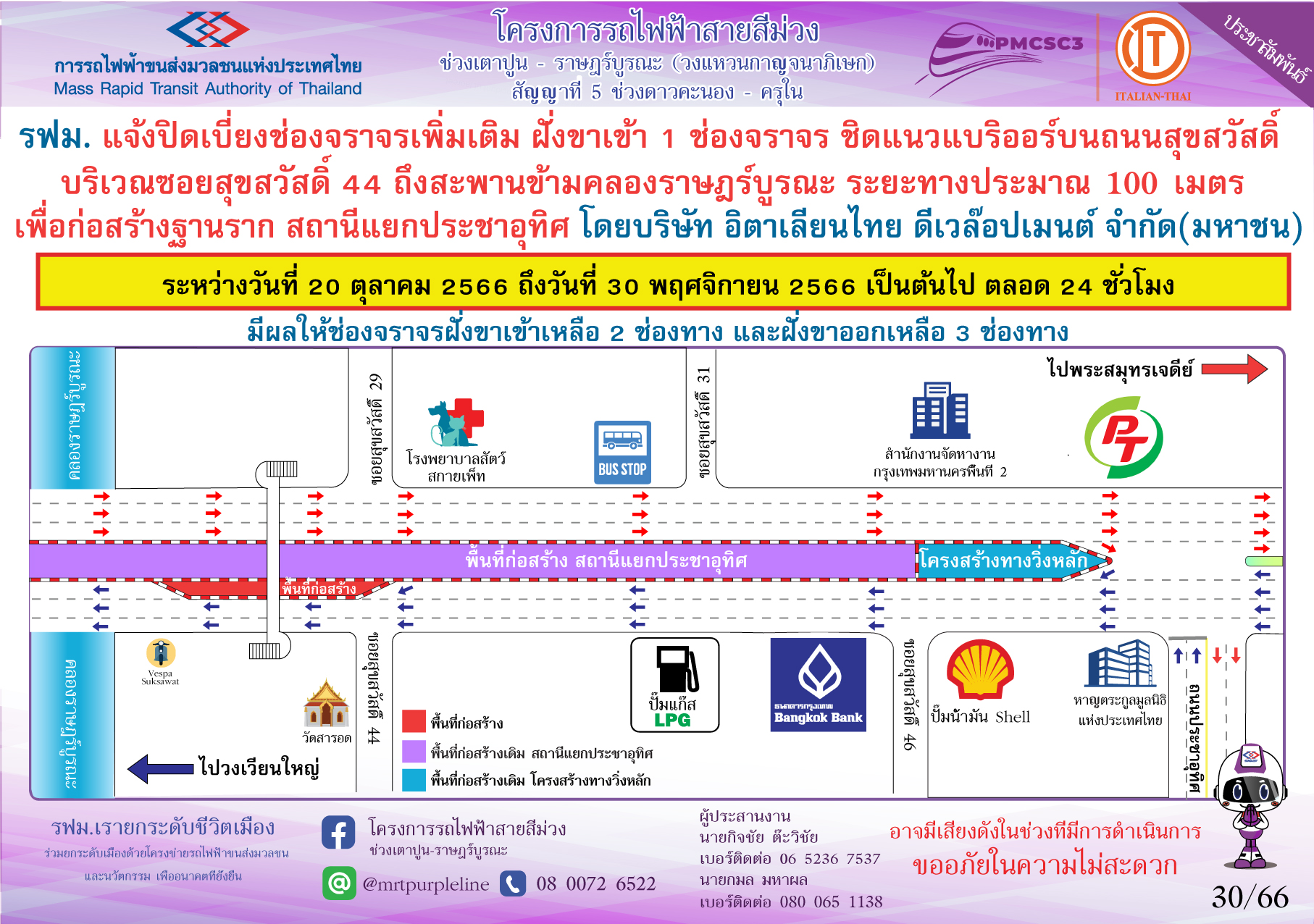 สุขสวัสดิ์ 44 ถึง สะพานข้ามคลองราษฎร์บูรณะ