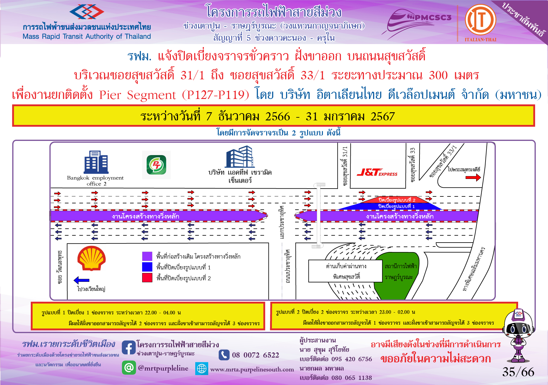 งานยกติดตั้ง Pier Segment