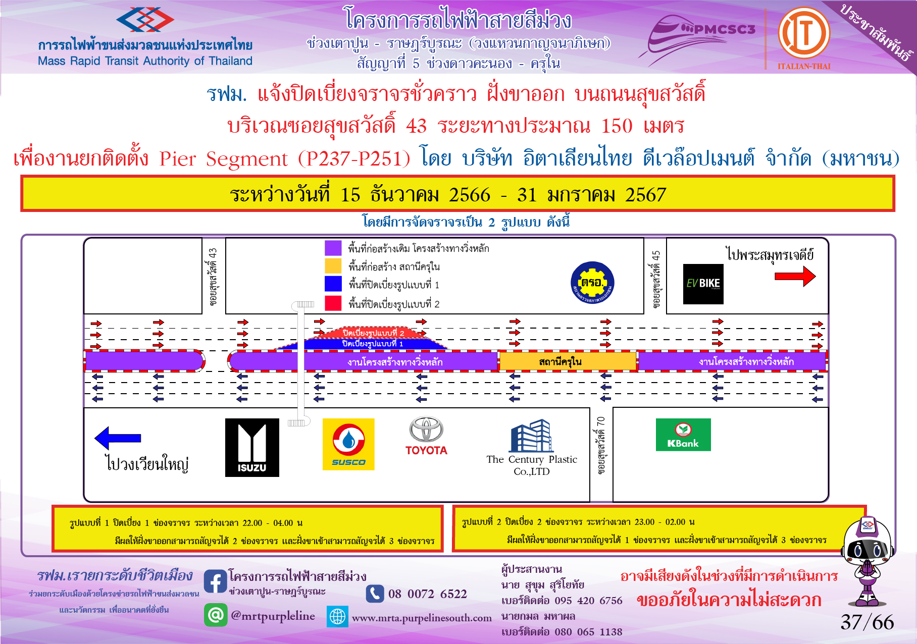 ติดตั้ง Pier Segment (P237-P251)