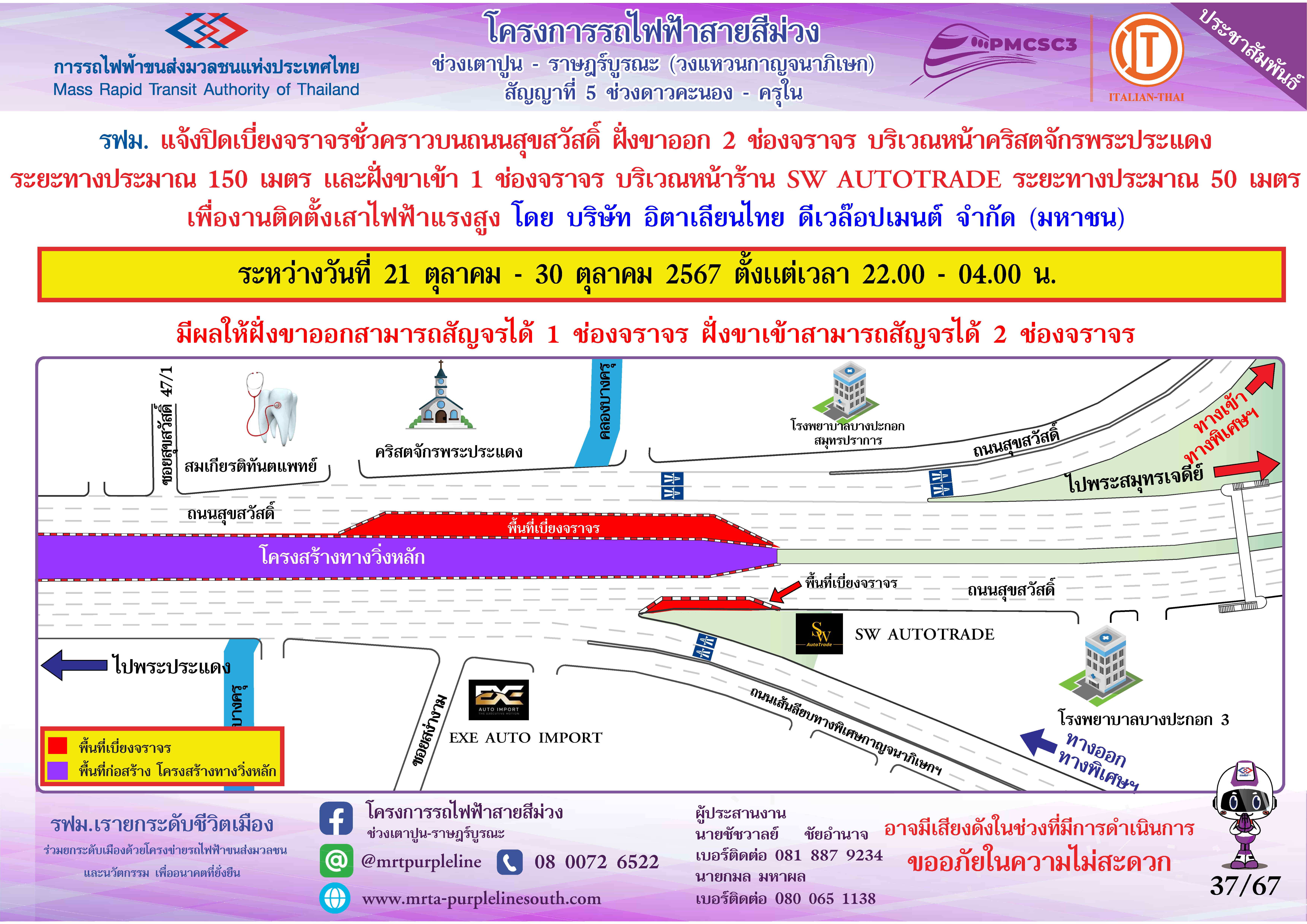 ติดตั้งเสาไฟฟ้าแรงสูง ครุใน